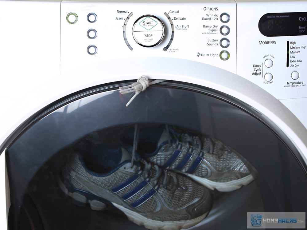 sneakers in dryer